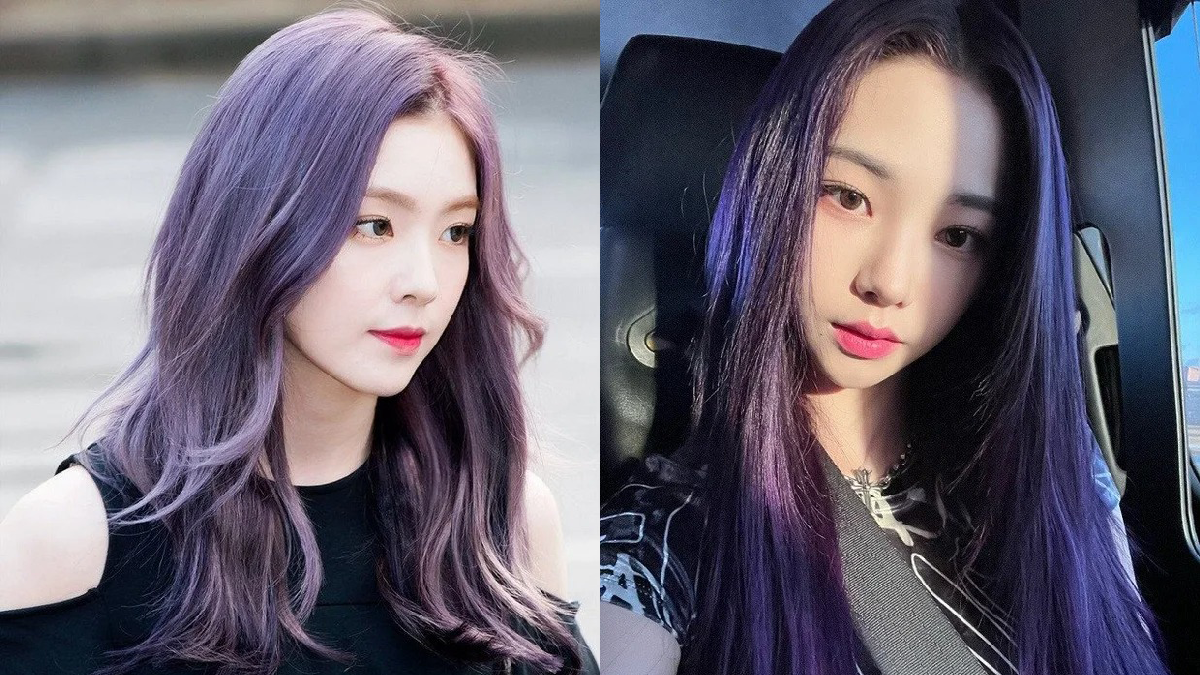 Netizens compared two Kpop idols with purple hair, who will win between  Irene and Karina? - KBIZoom